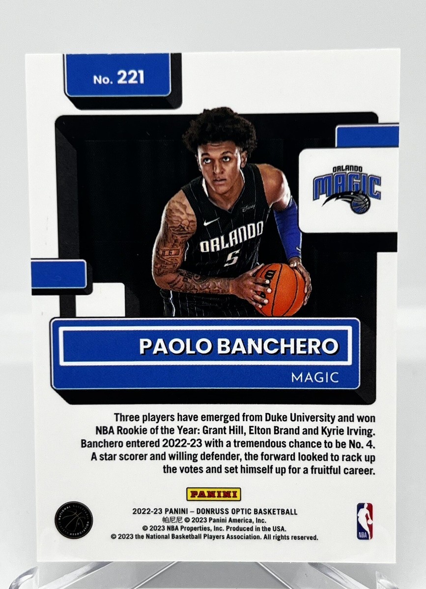 その他 NBA panini Paolo Banchero RC Optic prizm 2022-23 DONRUSS OPTIC PRIZM RC PAOLO BANCHERO RATED ROOKIE CARD
