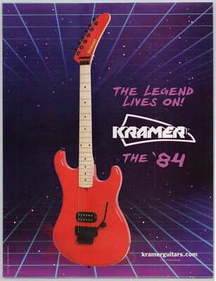 2019 KRAMER '84 Red Guitar Magazine Ad