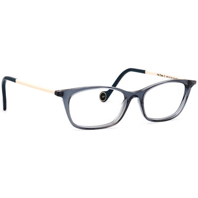 Woow Eyeglasses On Time 2 Col 4012 Crystal Grey/White Cat Eye Italy 49[]15 143