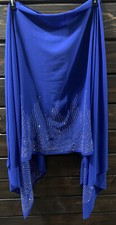 unbranded Sheer/Glitter Scarf Color Blue