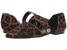 NIB - SOLE SOCIETY Women's 'BEATY' Whiskey Multi DARK LEOPARD HAIRCALF FLATS - 6