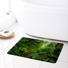 Green Tropical Rainforest Bath Mat for Bathroom Mat Bath Rug Doormat 24x16 Inch