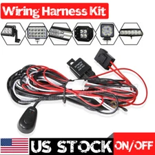 12V 40A Wiring Harness Kit Fuse ON OFF Switch Relay For LED Fog Work Light Bar