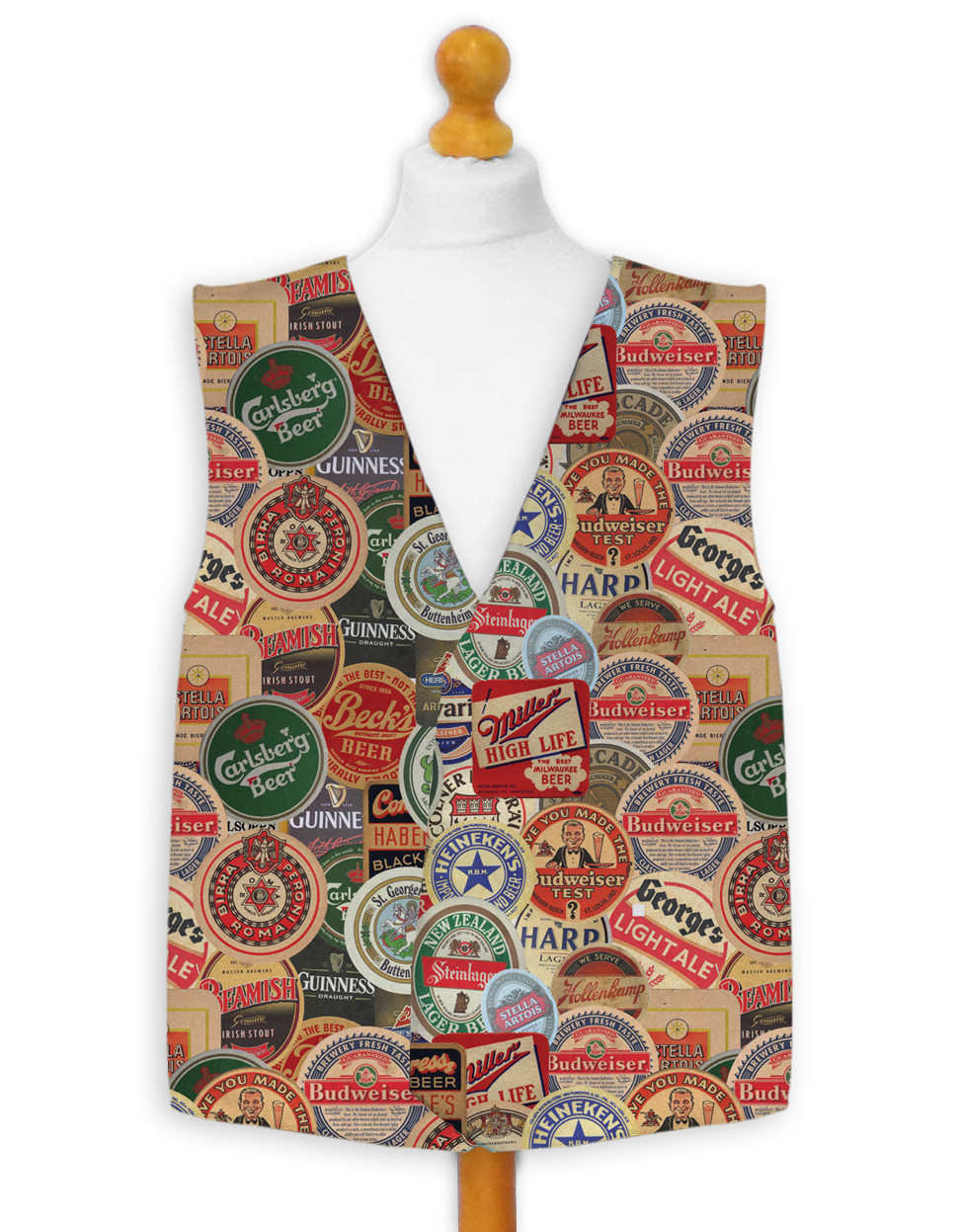 Cerveza Tapetes Diseño Disfraz Chaleco