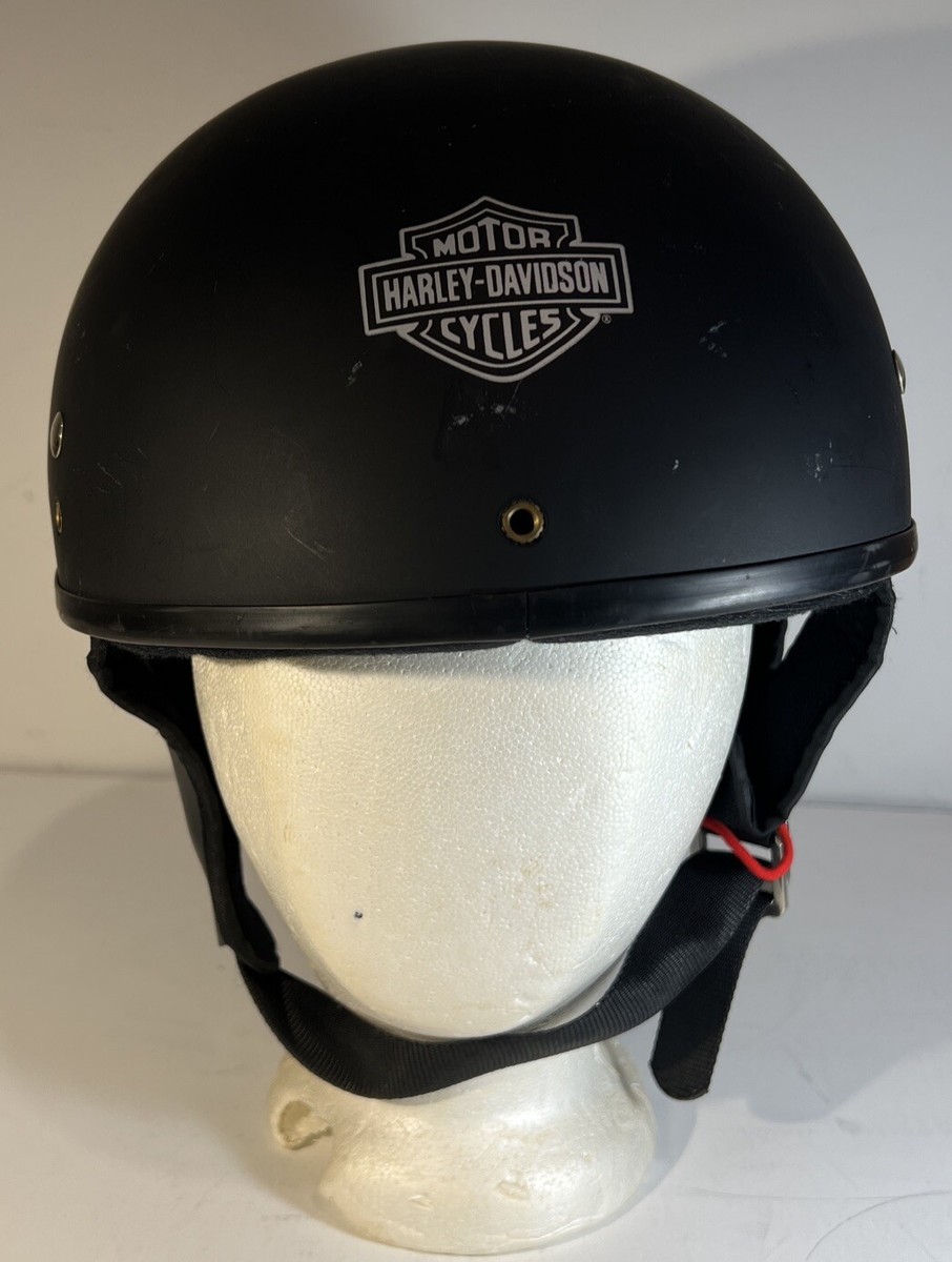 Harley Davidson Black Stock DOT Motorcycle Half Helmet Small agv A5047 - Main Image