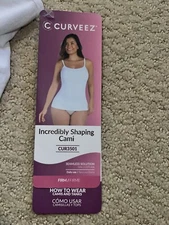 Curveez Shaping Tanks set 2 white Black large Firm shaper tummy control new LG 