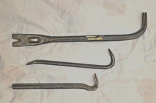 3 Crowbars Various Types And Sizes, Nail Pull...