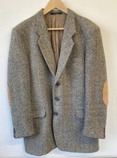 Vintage Marks & Spencer St Michael Tweed Brown Pure Wool Blazer Jacket Size 40 L