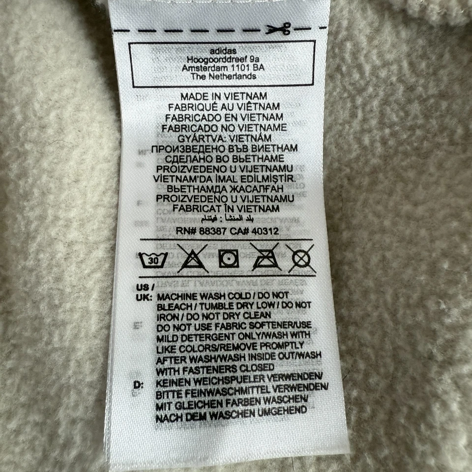 Толстовка мужская Adidas XL бежевая DWR 1/4 на молнии пуловер для гольфа с длинным рукавом для улицы - Изображение 4 из 4