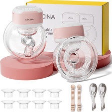2 BOMBAS LECHE PORTATILES MANOS LIBRES BATERIA LARGA 3 MODOS 9 NIVELES ROSA