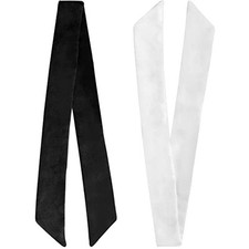 2/6/10Pack Scarf Bags for Women Handbag Scarfs Band Hair Neck 2pcs Black White