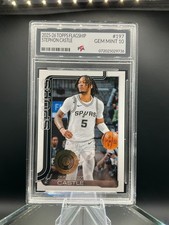 2025-26 Topps Flagship NBA FINALS Stephon Castle GOLD RC TEAM GEM MINT PTA 10🔥