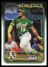 2024 Topps #697 Jordan Diaz Oakland Athletics Baseball Card