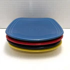 Set of 4 Fiesta Fiestaware Square Salad Plates 7.5 in diameter mixed colors