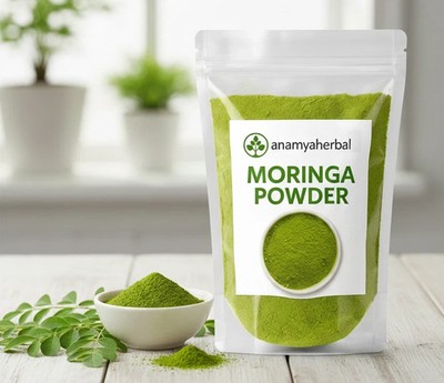 100% Pure Moringa Powder Raw Organic Non-GMO Bulk Wholesale (50 GM to 1000 GM)