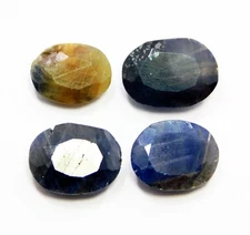Natural Untreated Certified 4 Psc Pair 28.35 Ct Bi-Color Sapphire Loose Gem