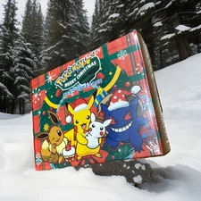 Pokémon Holiday Christmas Database Box - Complete Set! Poncho Mario Master Set