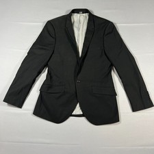 West End Blazer Mens Black Single Breasted Sport Coat Notch Lapel Formal Wear