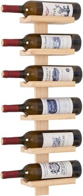 Weinregal Wandmontage Flaschenhalter Holz Display 6 oder 12 Flaschen Aufbewahrung UK