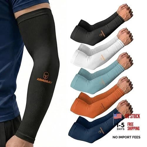 Arm Sleeves One Size Fits Most Black + White + Blue + Orange+ Navy (5 Pairs)
Opens in a new window o