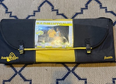 Franklin Badminton Set 3231 Portable Racquets Net Posts Soft Travel Case New