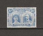 RHODESIA 1910/13 SG 184 2 1/2d Ultramarine Perf 13.5 MNH