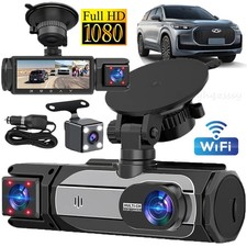 3-Kanal Dashcam Auto Vorne Hinten und Innen Autokamera G-Sensor 1080P Nachtsicht
