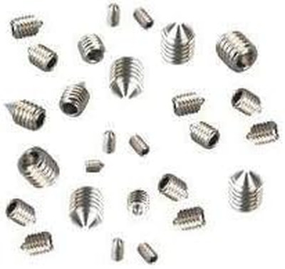Madenschrauben metrisches Gewinde (gemischt 40er Pack) A2 Edelstahl Kegelspitze 10 x M³,