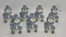 7 Snow Buddies Collectibles Figurines, The Encore Group Inc. Snowmen W/cane ￼