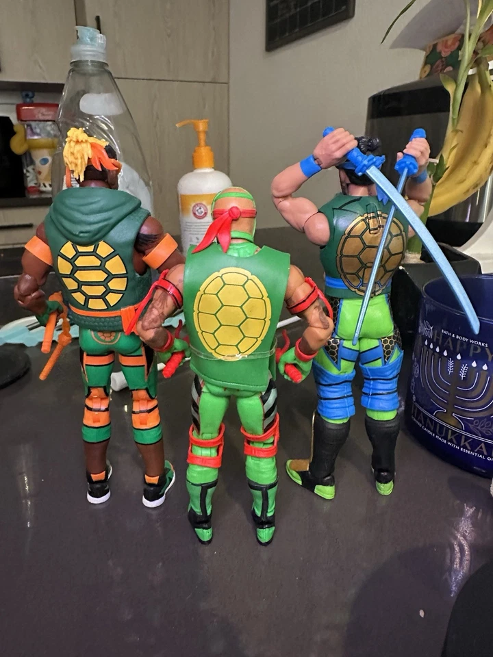 WWE TMNT ÉLITES 3 TOTAL TORTUGAS NINJA MUTANTES ADOLESCENTES Foto 2 de 4