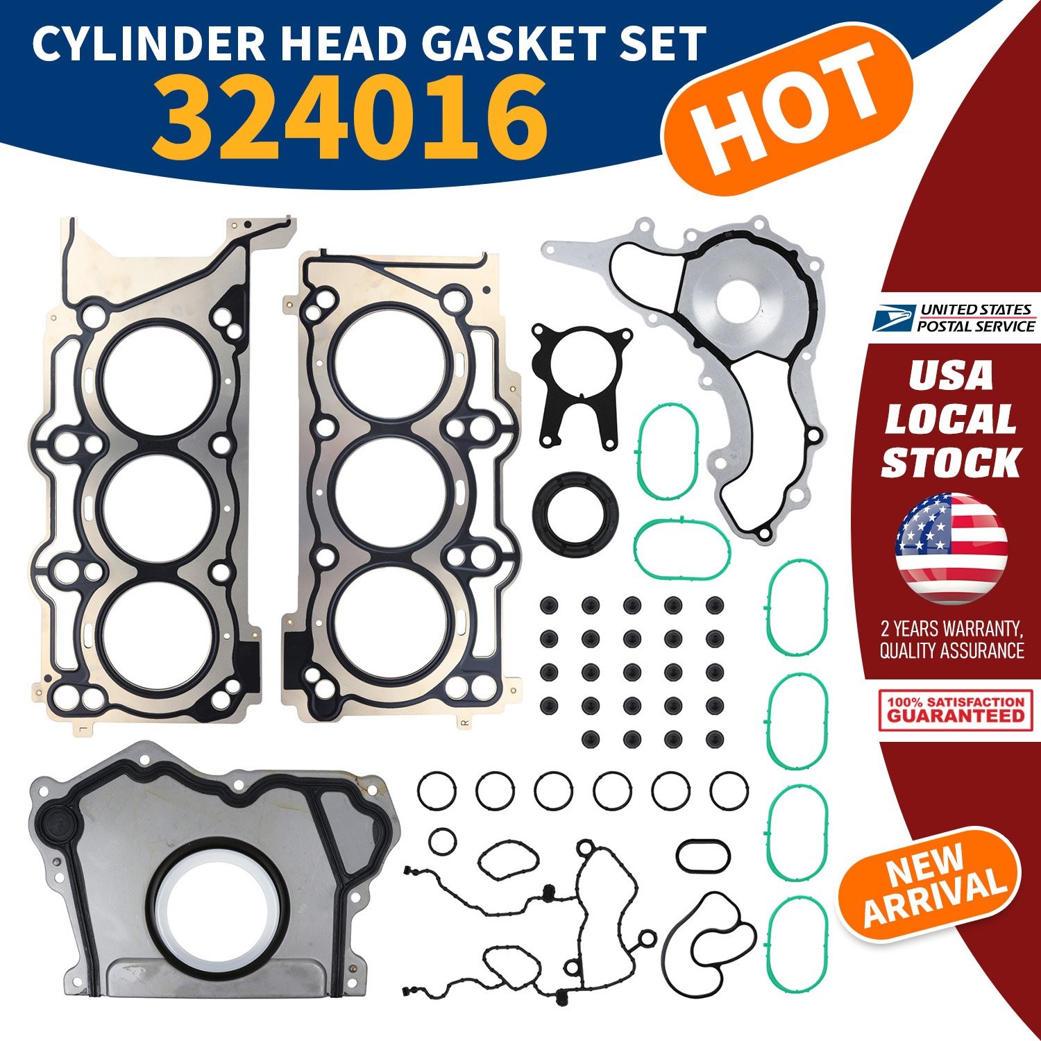 For Maserati Ghibli Levante Quattroporte 3.0L V6 Engine Head Gasket Set 324016