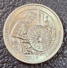 USA - 2019-W West Point Mint Quarter - Lowell – Massachusetts