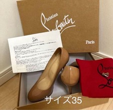 Christian Louboutin Pumps Heel Leather Beige EU35/US5 111167c