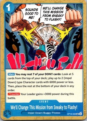 The Time of Battle #OP16-059 We'll Change This Mission from Sneaky to Flashy!