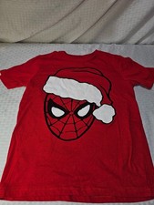 Marvel Youth Boys Small Spider-Man Santa Graphic T-shirt