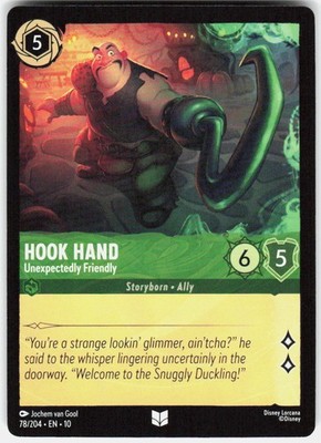 Hook Hand Unexpectedly Friendly 78/204 Whispers in the Well Disney Lorcana
