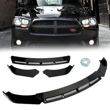 For Dodge Charger 2010-2021 Glossy Black Front Bumper Lip Splitter Spoiler USA