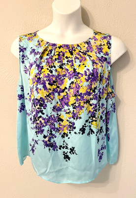 Talbot's Woman Petite size 20WP floral 100% silk blouse sleeveless pullover