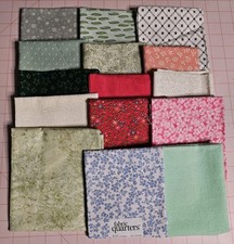 Lot of 15 Pre Cut Assorted Cotton Fat Quarters 18" X22" Each a10