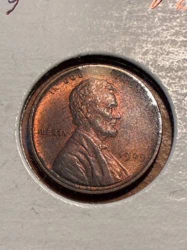 1909 VDB - AU / UNC - Red Brown - Original - $1.99 Shipping