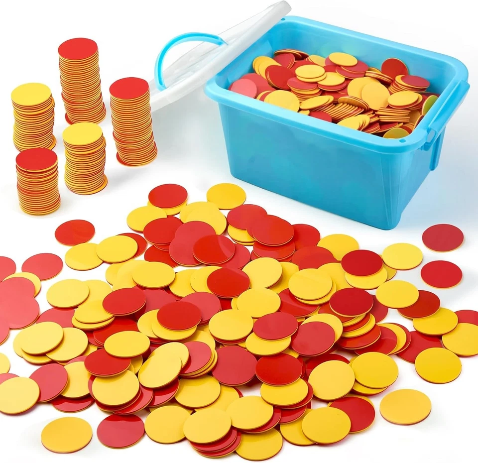 2-Color Counting Chips, 1000 PCS, Math Counters for Children - Image 3 of 4