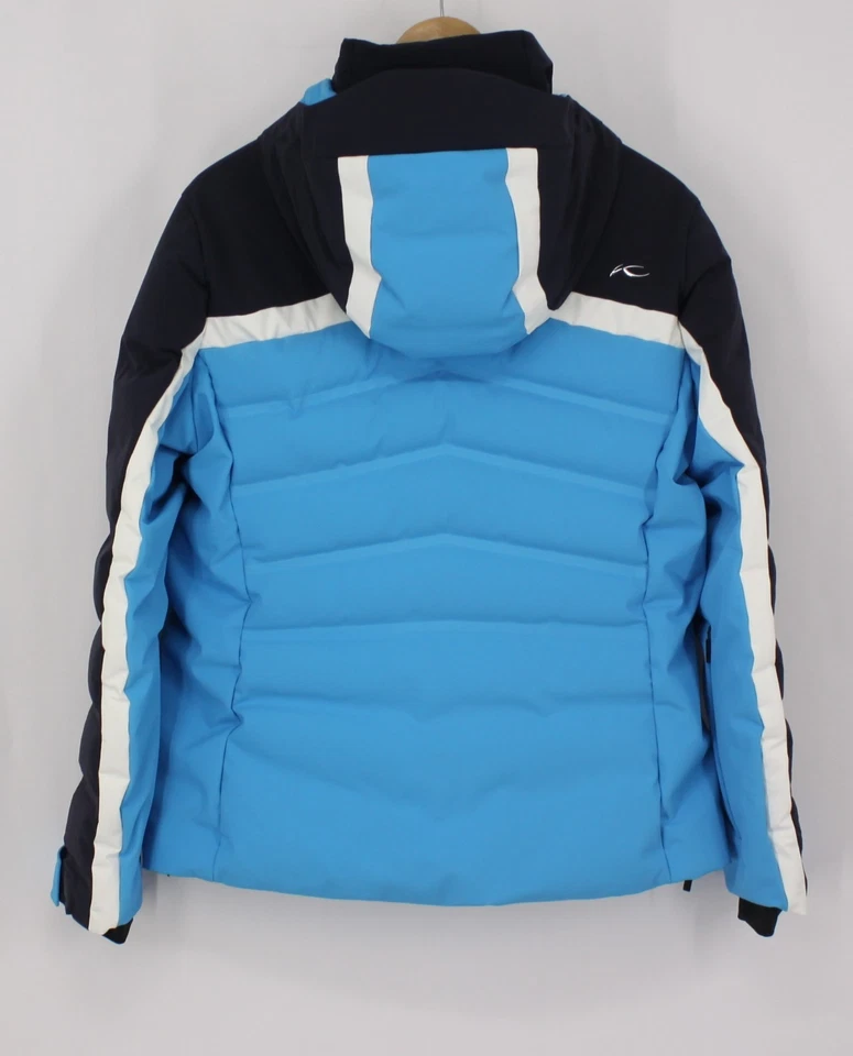 KJUS MOMENTUM WOMENS DOWN SKI JACKET BRIGHT BLUE / NAVY RRP £999 AD - Image 2 of 4