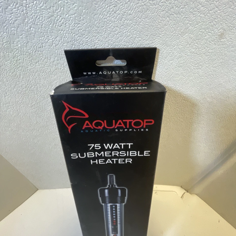 Aquecedor de Vidro Submersível AQUATOP 75W - Temperatura Ajustável Até 20 Gal - Novo - Imagem 2 de 4