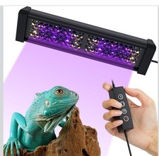 8.5" Aluminum UVB 10.0 LED Reptile Light Bar with Timer Dimmer, Ultra-Slim