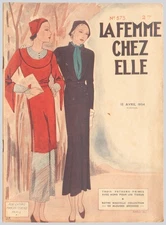 'LA FEMME CHEZ ELLE' FRENCH MAGAZINE 15 APRIL 1934