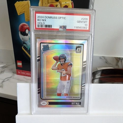 2024 Panini Donruss Optic Rated Rookie Bo Nix #209 Holo Prizm PSA 10 Broncos NFL