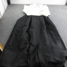 TERI JON Dress Womens 18 Black White Colorblock Ball Gown Maxi Formal Prom