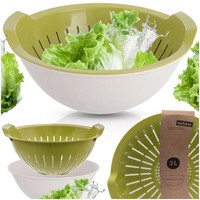 Neu Ela KüChensieb Mit SchüSsel 3L GrüN Weiß Bpa-Frei SpüLmaschinenfest