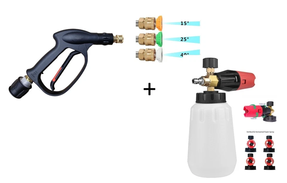 DIRECTHOSES Short Trigger Gun & Foam Lance for Titan Electric Pressure Washer