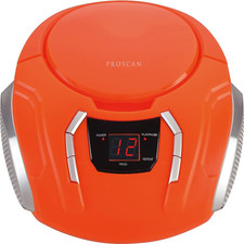 Proscan Elite Portable Cd Player Boombox Am/Fm Radio Built In Speakers Aux